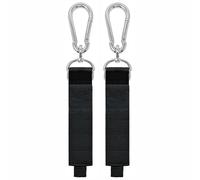 2Pcs Nylon Storage Straps, 18 Inch Heavy Duty Reusable Magic Sticker Organiser Ties for Home Outdoor Workshop Organisation (Black)