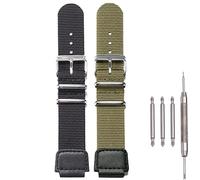 2pcs Nylon watch strap for Casio AE1200WH AE-1000 SGW-300H SGW-400 AQ-S810W 18mm Men's Replacement Leather Watch band stainless steel ring