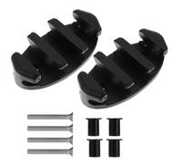 2pcs Nylon Zig Cleat Fittings for Kayak Cord and Anchor Line | Black Nylon Plastic Build, Screws Included, for Dock Mooring, Boat Owners and Truck Operators