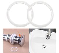 2pcs O-Rings Seal Rubber Gasket,Bath Plug Seal,Sink Waste Basin Click Plug Clear Rubber Rubber Seal Washer Gasket For Push-Type Pop Up Sink Drain Plug Metal Basin Plugs(31/39mm)