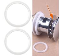 2pcs O-Rings Seal Rubber Gasket,Bathroom Sink Drain Plug Stopper Rubber Seal,Ring Sealing Pop Up Basin Sink Waste Washer Gasket for Bathroom,Wash Basin Drain Plug(Clear,31/39mm)
