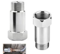 2PCS O2 Sensor Spacer, Universal O2 Oxygen Sensor Spacer Adapter Extender, M18*1.5 Thread 45mm Stainless Steel, High-Durability Extension Connector for Most Vehicles with M18x1.5 Oxygen Sensors