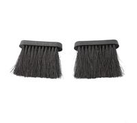 2PCS Oblong Hearth Brushes Head Refill For Companion Set Replacements Spare Oblong Brushes For Fireplace For Companion Sets Tools(L)