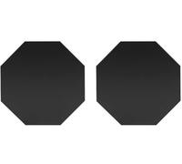 2Pcs Octagonal Stainless Steel Cup Mats, 9.5cmx9.5cm Black Stainless Steel Coasters, Heat Resistant Coasters for Tabletop Protection