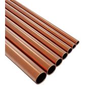 2Pcs OD 1mm-10mm T2 Copper Tube Length 500mm Thin Wall Hollow Capillary(OD4mm x ID2mm)