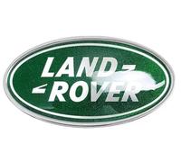 2Pcs OEM Front Grille & Tailgate Emblem Decals for Land Rover Evoque,Sport,Discovery,Velar,Defender Chrome 85mm Oval Range Rover Grill Badge Logo with Free Grey Surround Cover (RR Black Badge)