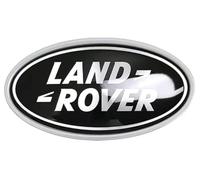 2Pcs OEM Front Grille & Tailgate Emblem Decals for Land Rover Evoque, Sport, Discovery, Velar, Defender - Chrome 85mm Oval Range Rover Grill Badge Logo with Free Silver Grey Surround Cover