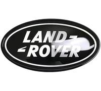 2Pcs OEM Front Grille Tailgate Emblem Decals for Land Rover Evoque,Sport,Discovery,Velar,Defender Chrome 85mm Black Oval Range Rover Grill Badge Logo with Free Black Surround Cover