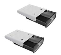 2Pcs of Under-desk Drawer Storage Box,Paste-type Hidden Under-desk Storage Box,Large-capacity Self-adhesive Under-desk Storage Boxs,Suitable for Home Office and School (Black)