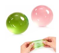 2Pcs Oil Ball Squishy, Portable Sensory Item for Study & Work, Green & Pink