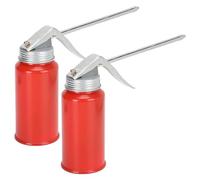 2PCS Oil Can Pump Oiler 200ml/7oz Manual Rustproof Iron Motor Oil Dispenser for Auto Motorcycles Can, Oiler, Dispenser Automotive, with Spout