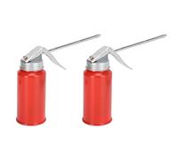 2PCS Oil Can Pump Oiler, Metal Pump Oil Can, 200ml Gun Oil Spray Can for Home Auto Motorcycles Applications with Metal Spout