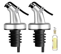 2Pcs Oil Pourer Spout, Bottle Speed Pourers With Dust Cap, Olive Oil Sealing Leak-Proof Dispenser Sprayer For Vinegar, Syrup, Kitchen, Cooking - Home BarTools Restaurant Kitchen Barware