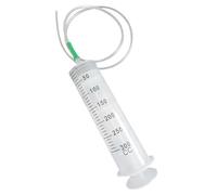 2Pcs Oil Syringe 300ml Large Syringe Plastic Measuring Oil Suction with Tube Multifunction Practical for Fluid Suction Nutrient Measuring Refilling Animal Feeding