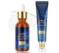 2PCS Olavitas Anti Aging Serum & Eye Cream Set,Anti Wrinkle Skincare Set with Collagen, Liquid Solution Serum &Under Eye Cream for Smooth,Reduce Fine Lines,Dark Circles Puffy,Facial Gift Set for Women