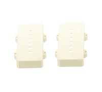 2pcs Old Aged White Guitar Pickup Covers for Models Simple Mount Measurements Accessory