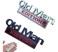 2PCS,Old Man Edition 3d Emblem,Old Man Edition Car Badge,Car Stickers and Decals,Personalised Ca/r Stickers,3D Metal Emblem Decal Ca/r Nameplate Stick/er for O/ld M/an,Van Decals,C/ar Sticke/rs Funny