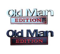 2PCS Old Man Edition, 3D Emblem Sticker Badge, Funny Car Stickers For Side Rear Decoration, Rustproof Car Badges Emblems 3D Emblem,Weather-Resistant Versatile Auto Decor Accessories For Trucks Vehicle