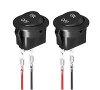2PCS ON/OFF 20mm Round Switch 12 Volt 2 Pin Toggle Switch 12V(02)