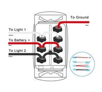 2Pcs On-Off-On Rocker Switch for HY12-9-5, 6-Pin 20A 125/250V 2HP Industrial Power Switch with Waterproof IP55 Cover, Clamp Terminal, Black