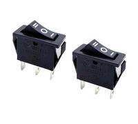 2PCS ON-OFF-ON Rocker Switch, SPDT 3-Pin 15A/250V AC Power Switch, KCD Series 3-Position Rectangle Rocker for Automotive, Marine and Industrial Applications
