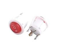 2PCS ON/OFF Round Rocker Switch LED illuminated Car Dashboard Boat Van 12V 24V / 6A 250V / 10A 125V 2/3/4PIN Switch 20MM(Ivory)