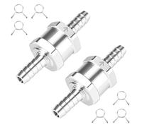 2PCs One Way Check Valve Fuel,Aluminium Non-Return Check Valves,Non Return Valve Diesel Fuel Line,Air Oil Check Valves,Aluminium Alloy Petrol Control Accessories for Car Gas Air Water (8mm)