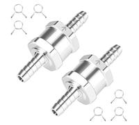2PCs One Way Check Valve Fuel,Aluminium Non-Return Check Valves,Non Return Valve Diesel Fuel Line,Air Oil Check Valves,Aluminium Alloy Petrol Control Accessories for Car Gas Air Water (6mm)