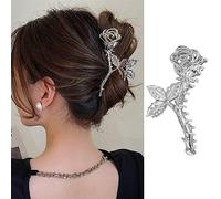 2Pcs Open Claw Clip Strong Grip - Flower Hair Claw Clips For Women Hair, Large Claws Clip For Thin Hair, Hair Claws Hair Jaw Clips Hair Accessories For Women Girls(B)