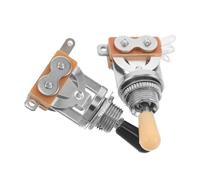 2pcs Open Electric Guitar Three-way Switch Silver Metal Plastic