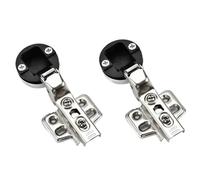 2Pcs Opening 26mm Glass Door Hinge Hardware for Cabinet Door Display Wine Cabinet Door(Big Bend)