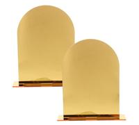 2pcs Orange Acrylic Bookends for Documents and Books Storage