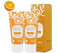 2PCS Orange Exfoliating Gel & Face Scrub,Exfoliating Face Wash & Body Scrub,Organ/ic Orange Exfoliating Gel,Face Scrub & Body Exfoliator,Gentle Peeling Gel for Deep Cleansing Moisturizing Facial