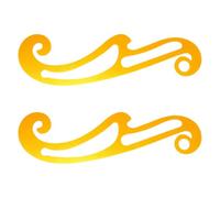 2pcs Orange Flexible French Curve Ruler for Pattern Making and Sewing | Plastic Acrylic Build, Metric and Inch Scales, Thickened Anti Slip Grip, for Fashion Students Daily Use