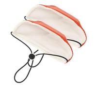 2pcs Orange Heel Covers for Shoes, Microfiber Leather Pair for Driving | Plush Lined Shoe Accessories, Easy to Use Protective Barrier, Men and Women, Elegant Style