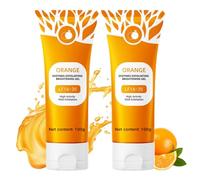 2PCS Orange Peeling Gel,Organic Orange Exfoliating Gel,Deep Exfoliating Cleanser for Face,Gentle Peeling Cleanser for Brighten & Soften Skin,Deep Cleansing Moisturizing Facial & Body Exfoliator 100g