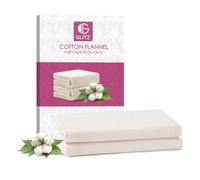 2Pcs Organic Cotton Flannel for Castor Oil Pack Wrap, Unbleached Reusable Castor Oil Pads for Liver, Abdomen, Joints and Other Areas, Soft and Highly Absorbent