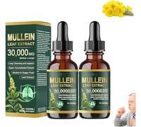 2Pcs Organic Lung Cleansing Mullein Leaf Extract Drops,Mullein Drops for Lungs,Mullein Extract for Lungs,Natural Formula,for Men & Women