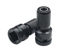 2PCS Othmro 1/2 Square Drive to 1/4 Hex Shank Socket Adapter, Converter for Impact Wrench Adapter and Screwdriver Bit Holding Socket