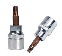 2PCS Othmro T30 Torx Bit Socket, 3/8" Drive x T30 48mm Length Torx Bits, S2 Steel Bits CR-V Socket for Ratchet Wrench, Slide Bar, Extension Rod
