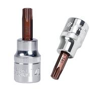 2PCS Othmro T40 Torx Bit Socket, 3/8" Drive x T40 48mm Length Torx Bits, S2 Steel Bits CR-V Socket for Ratchet Wrench, Slide Bar, Extension Rod