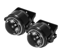 2pcs Outdoor Automotive Compass with Declination Black ABS | Impact Resistant and Splashproof Housing, Clean Intuitive Display, Suitable for Sailing and Boating in Rain