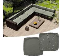 2pcs Outdoor Cushion Slipcovers, Outdoor Seat Cushion Slip Cover Waterproof Patio Cushions Covers Replacement for Outdoor Rattan Sofa, Chair and Patio Furniture(Color 11,2PCS 60x55CMx10cm Cover)