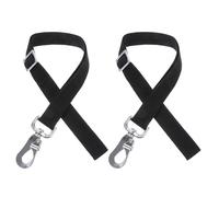 2pcs Outdoor Feeding Bucket Hanger Adjustable Black Rope Strap | Creative Buckle Design, Safe Operation, Convenient Use, Braid and Metal Build, for Bucket Feeding