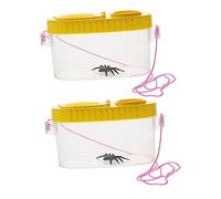2PCS Outdoor Insect Observation Magnifying Critter Containers for Boys and Girls Portable Multi-function Insect Boxes Feeding Accessory for Nature Exploration