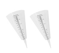 2pcs Outdoor Rain Gauge Cone Shaped Plastic White Rainfall Gauge