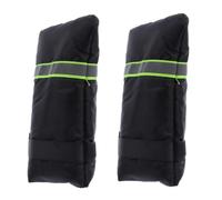 2pcs Outdoor Reflective Faucet Cover Black Oxford Cloth Protector