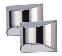 2Pcs Outdoor Stainless Steel Solar Wall Lamp Waterproof 4 Leds Yard Garden Lighting Fence Step Stairs Lights