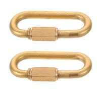 2pcs Oval Copper Locking Link Clip for Chains and Chandeliers | Heavy Duty Gold Connector, Lightweight Portable Design, Safe Locking for Outdoor Use and Climbing