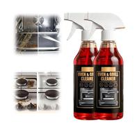 2PCS Oven Cleaner,Grill & Barbecue Cleaner,for Baked-On Food & Burnt Grease,Oven Cleaner Heavy Duty,Fast-Acting Professional Cleaning Spray for Ovens,Barbecues,Grills,Racks & Trays,Air Fryer